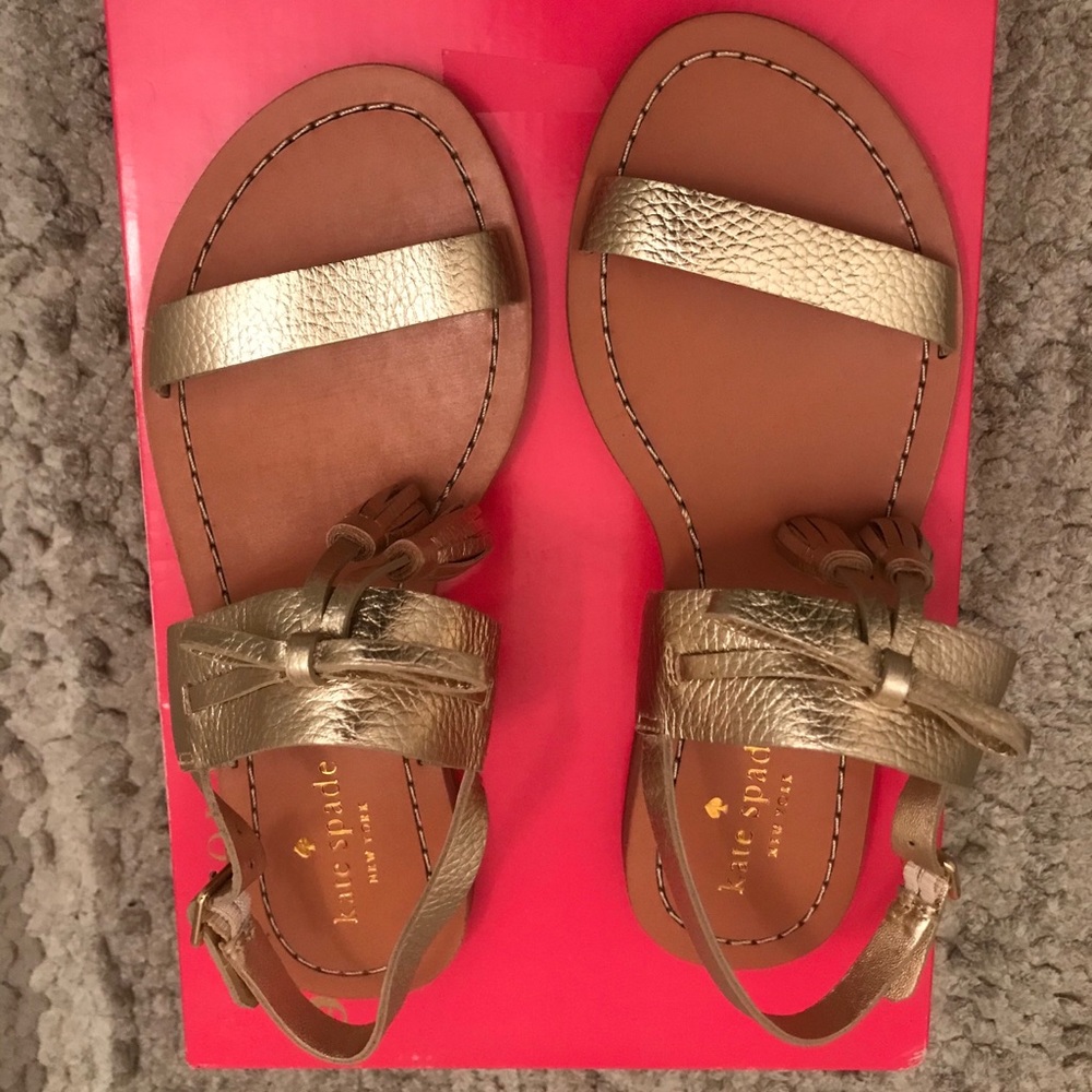 Kate Spade Carlita Gold Metallic Sandal